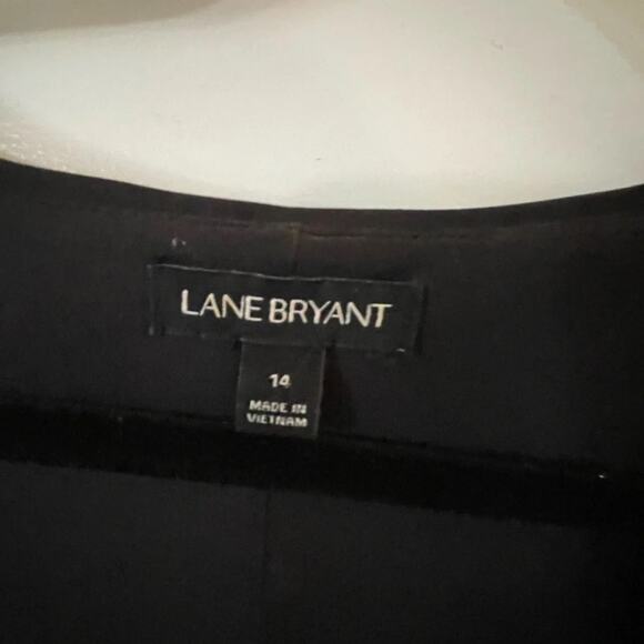 Lane Bryant Gunmetal/Charcoal Grey Ruffled Cold-Shoulder Sequin Top - EUC - Picture 4 of 6